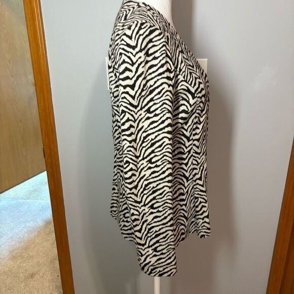 Doncaster Zebra animal print tailored fit jacket black white size 4 - Picture 4 of 11